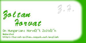 zoltan horvat business card